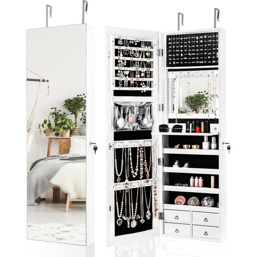 Costway Multipurpose Storage Cabinet with 4 Drawers-White