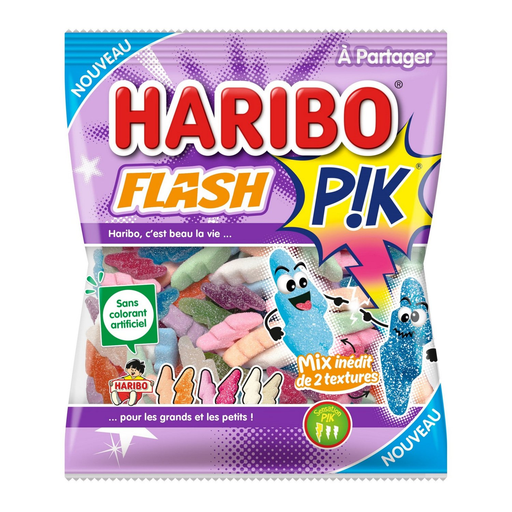 HARIBO Flash Pik Sour Gummy Candy, Bag, 180 g