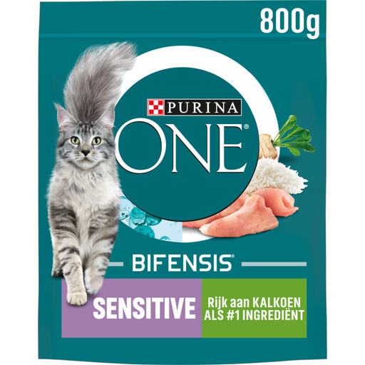Purina One Sensitive Adult Cat Food Turkey Rice Formula 800g
