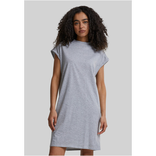 Urban Classics Ladies Turtle Extended Shoulder Dress in Grey