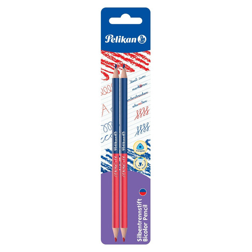 Pelikan Triangular Syllable Pencil in Red and Blue