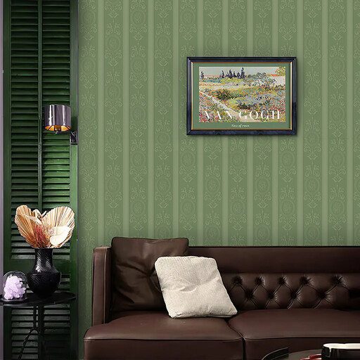 Murgall 3D Rococo Peel and Stick Wallpaper Green