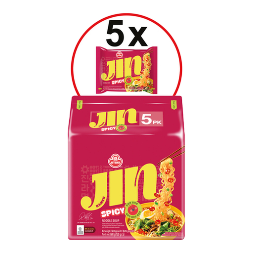 Ottogi Jin Ramen Spicy Multipack 120g x 5