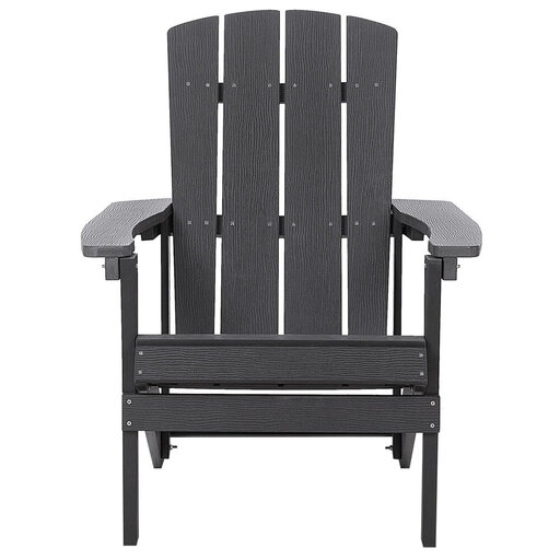Beliani Garden Chair Dark Grey ADIRONDACK