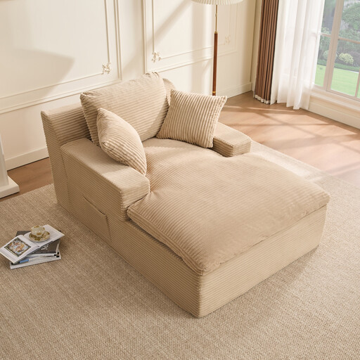 160 cm Chaise Lounge Chair, Boneless Couch