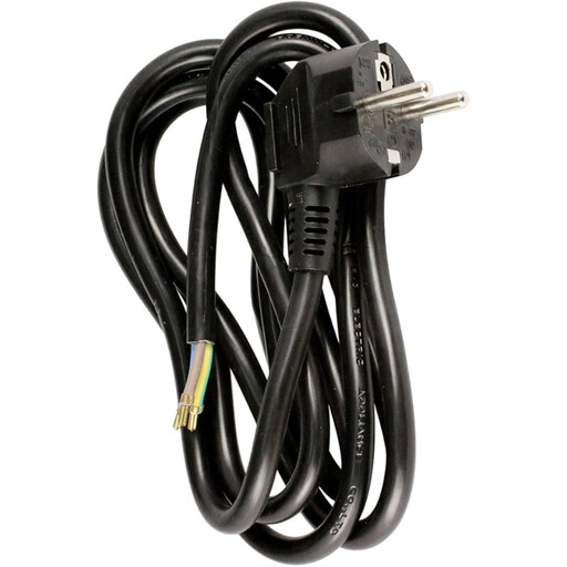 Cordon d'alimentation avec prise 16A 3G1.5mm² 2m - Noir - Zenitech