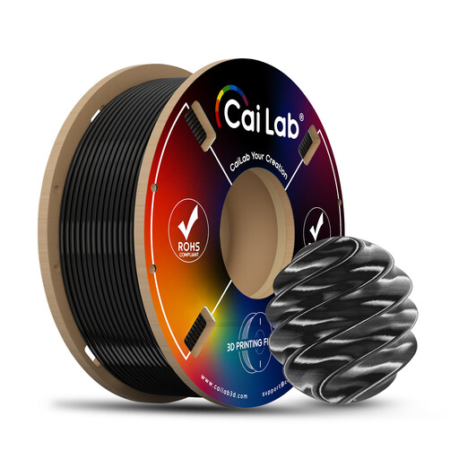 CAILAB Silk PLA Filament - Midnight Black
