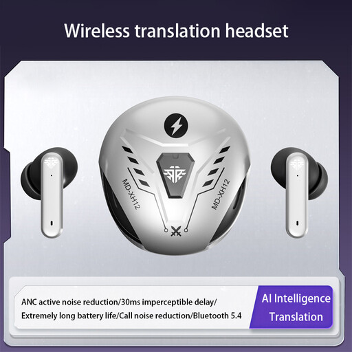 VoxorAI XH12 Black AI Translation Headset