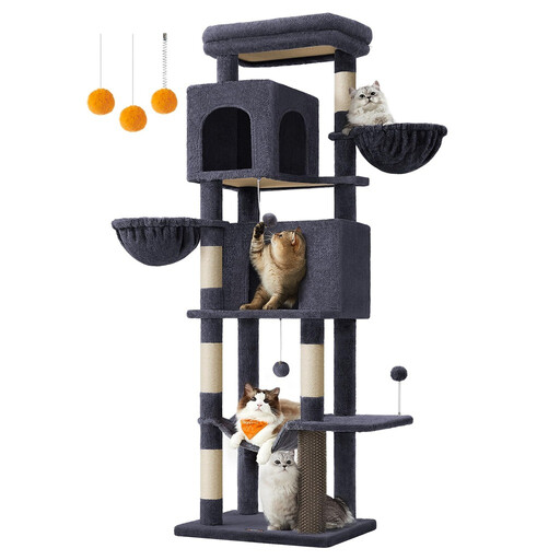 Feandrea Large Cat Tree, 175cm Tall Cat Tower