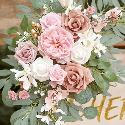 Wei's Moment Kleines Blumenarrangement für Hochzeitsbögen in Dusty Rose & Blush