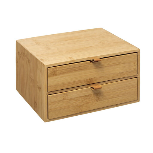 5five Bamboo Storage Box - 2 Drawers, 25 x 14 x 20 cm