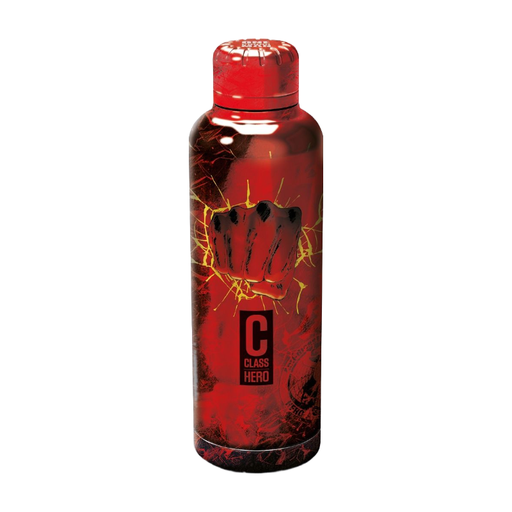 Stor One Punch Man Stainless Steel Insulated Bottle 515 ml - Saitama Design - Red
