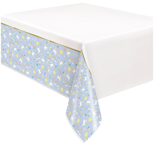 Unique Party Plastic Table Cover, Unicorn, 1.37 x 2.13m