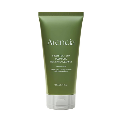 ARENCIA Green Tea + LHA Deep Pore Rice Cake Cleanser