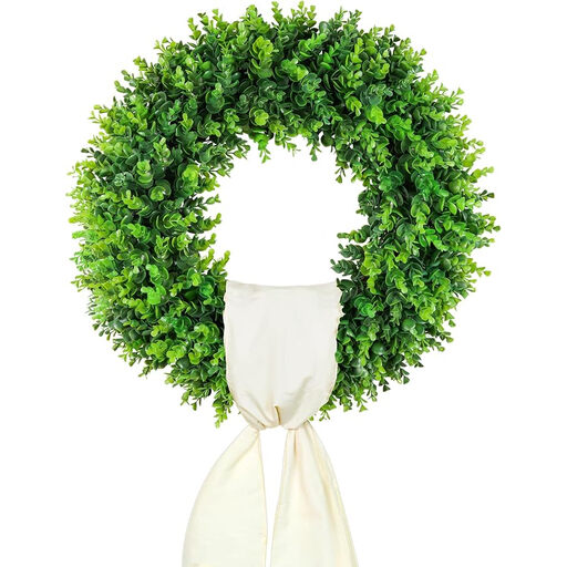 DDHS 24 Inch Large Boxwood Wreaths 1pcs