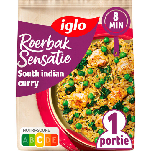 Iglo Stir-Fry Sensation South Indian Curry Vegetables And Chicken - 450 g