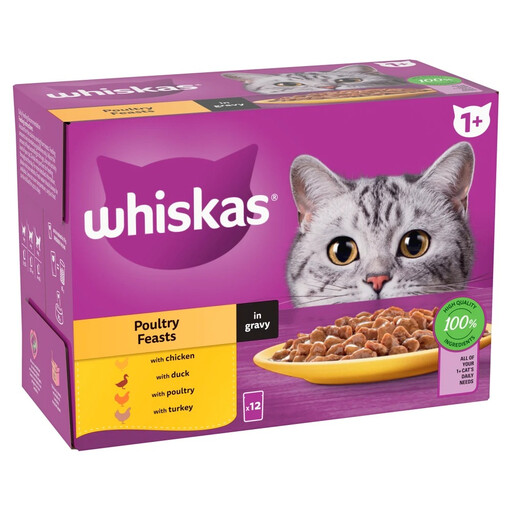 Whiskas 1+ Poultry Feasts in Gravy