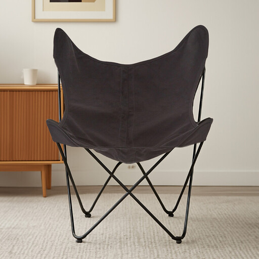 Premier Housewares Durable Black Butterfly Chair