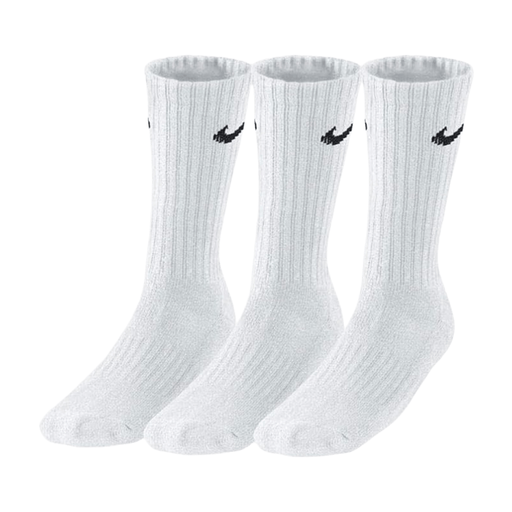 3 pk Nike Everyday Cushion Crew Training Socks White Black Swoosh Size M