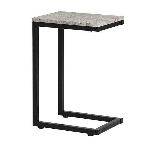 SoBuy Beistelltisch, Moderner Kaffee-/Sofatisch für Wohnzimmer, 40x30x60 cm, Schwarz & Grau