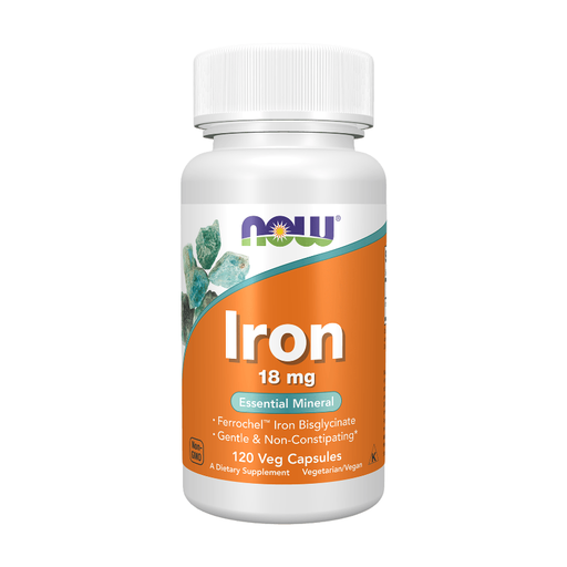 NOW Foods Iron Iron Health 18mg Energy Support Capsules
