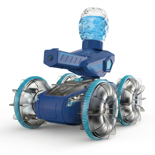 4WD Amphibious RC Water Shooting Tank, Dual Gesture Control