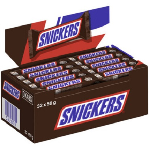 Snickers Peanut & Caramel Milk Chocolate Bars 32x50g