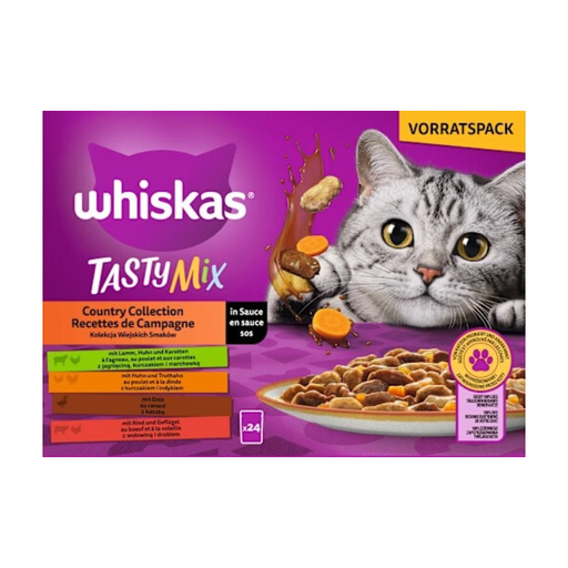 Whiskas Tasty Mix Country Collection in Sauce Wet Cat Food Multipack 24x85g