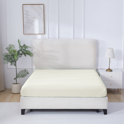 MEROPE Nylon/Spandex Cooling-feel Fitted Sheet in beige