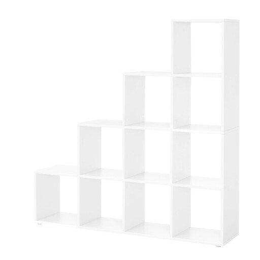 10-Cube Open Bookshelf, White