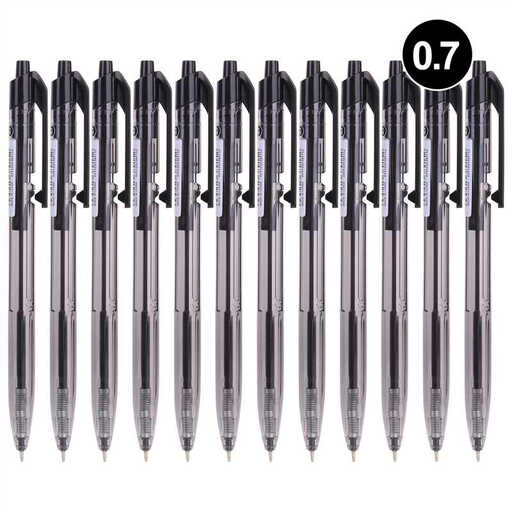 Deli Gel Ink Rollerball Pen, Office Writing Supplies, 0.7mm, Black, 12-Pack