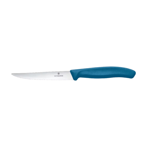 Victorinox Swiss Classic Steak & Pizza Knife, 11cm, Serrated, Blue