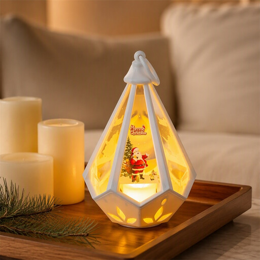 Huacan cone-shaped white Father Christmas decoration