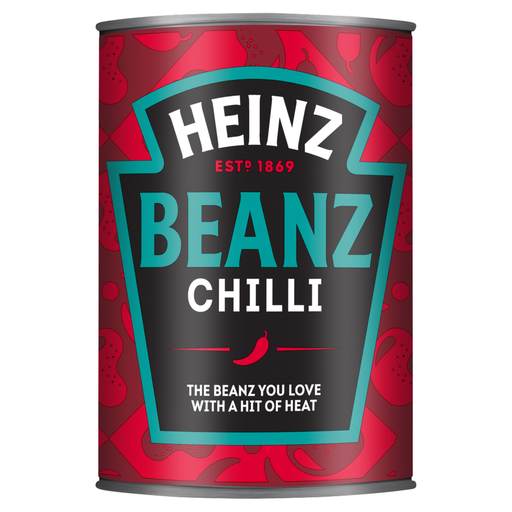 A can of Heinz Beanz Fiery Chilli