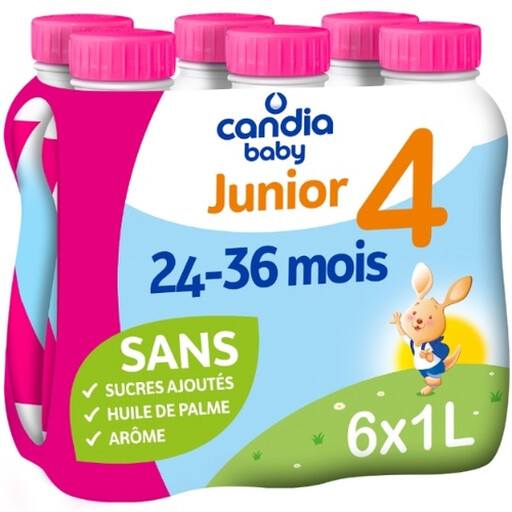 CANDIA + Junior Milk 4, boisson lactée 6 × 1 L
