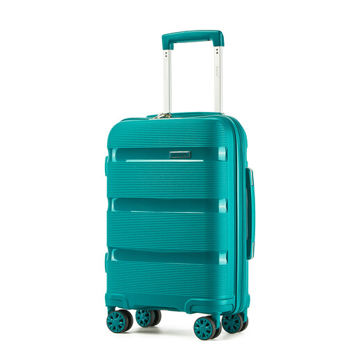 Kono Hard Shell Suitcase PP with TSA lock and spinner wheels, blue green, 24 inch