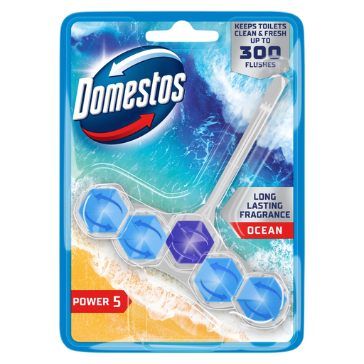 Domestos Power 5 Ocean Toilet Rim Block