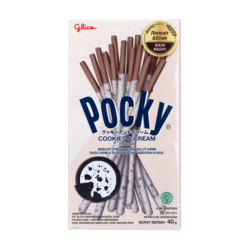 Pocky Glico Biscuit Stick Cookies & Cream Flavour 40g