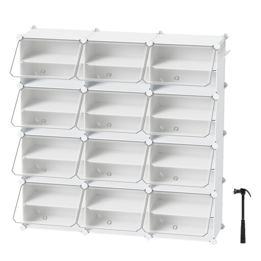 Ochama Modular Shoe Storage Cabinet, 12-Compartment
