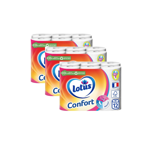 LOTUS Confort White Toilet Paper 2-Ply
