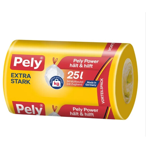 Pely Zugbandbeutel Extra Stark 25L 34 Stk.