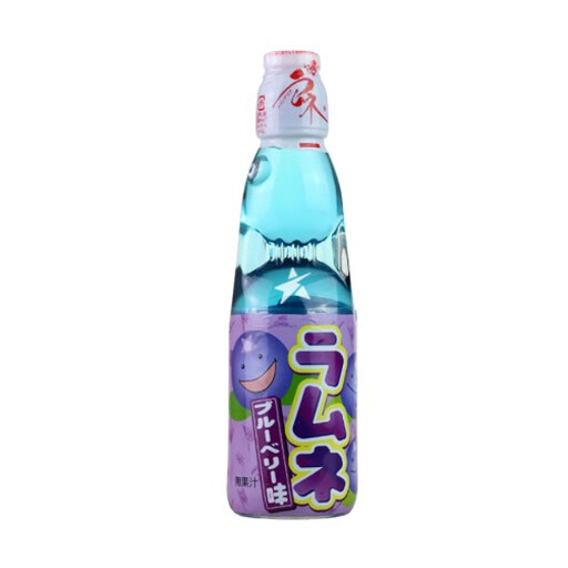 Hatakosen Ramune Blueberry Carbonated Drink 200ml