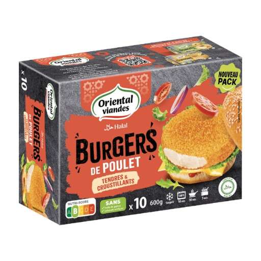 ORIENTAL VIANDES Halal Chicken Burger 600g