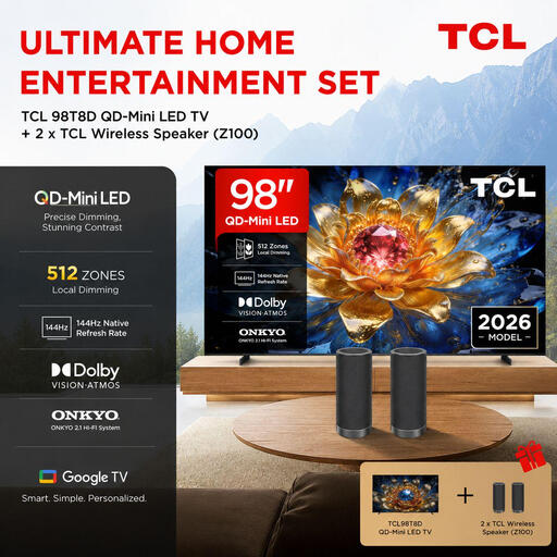 TCL 98T8D with Z100 Speaker Set