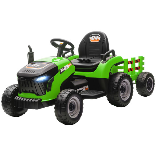 AIYAPLAY Ride on Tractor with Trailer, 12V
