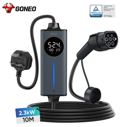 Goneo Portable EV Charger UK 3 Pin Type 2 10M