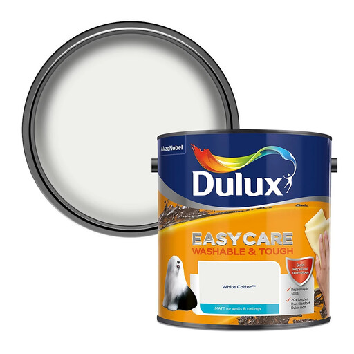 Dulux Easycare 可擦洗耐磨哑光乳胶漆 - White Cotton - 2.5 L