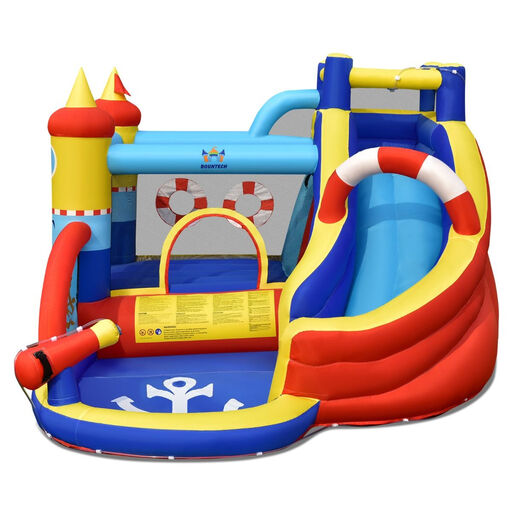 6-in-1 Aufblasbarer Spielplatz für Kinder, 360×290×200 cm