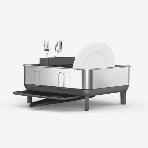 Simplehuman Compact Steel Frame Dishrack, Brushed Stainless Steel