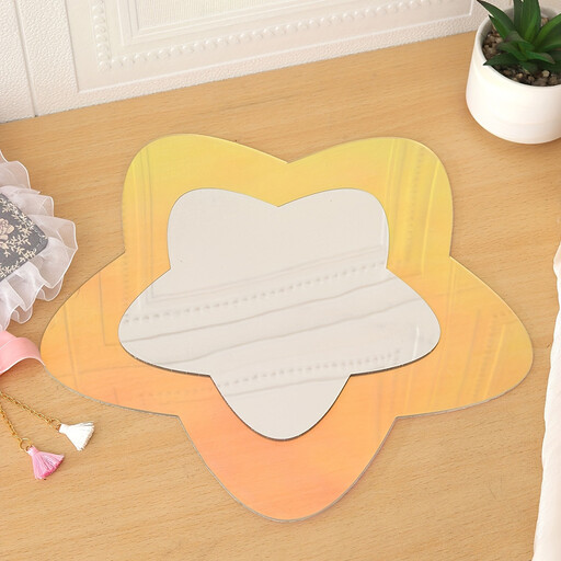 1pc PVC Mirror Sticker, colorful Acrylic Star Wall Decoration